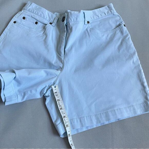 Light Blue Hearts of Palm Shorts Women’s Size 8P Petite - Picture 3 of 7